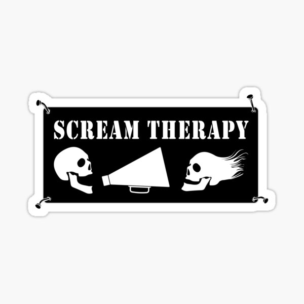 Scream Therapy - dark Sticker