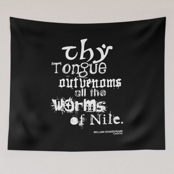 Item preview, Shakespeare's Cymbeline Worms Insult (White Text) designed and sold by Styled Vintage.