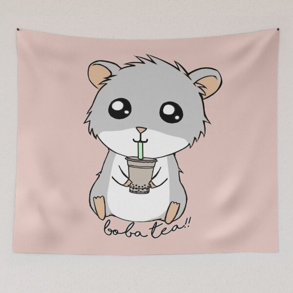 Item preview, Boba Tea Hamster designed and sold by Simply Bonita by Lorena Valentina.