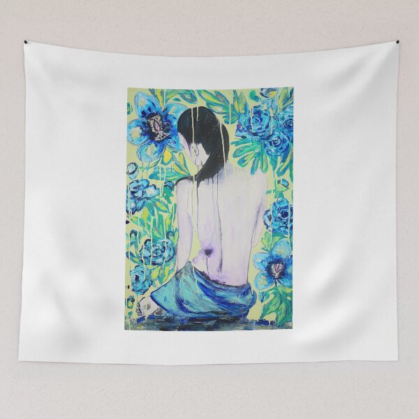 Item preview, She Bathed In Blue designed and sold by Thebohohouseart.