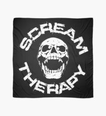Scream Therapy - cross eyed skull white Scarf