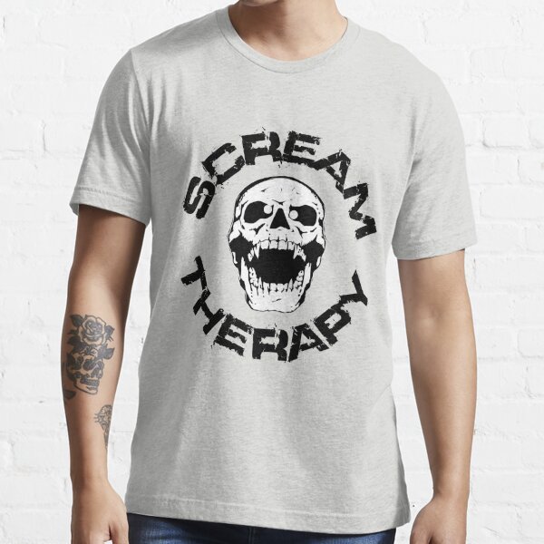 Scream Therapy - cross eyed skull filled Essential T-Shirt