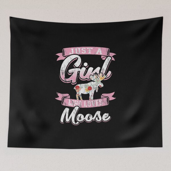 Item preview, Girl Loves Moose Spirit Animal Pink Gift Idea designed and sold by haselshirt.