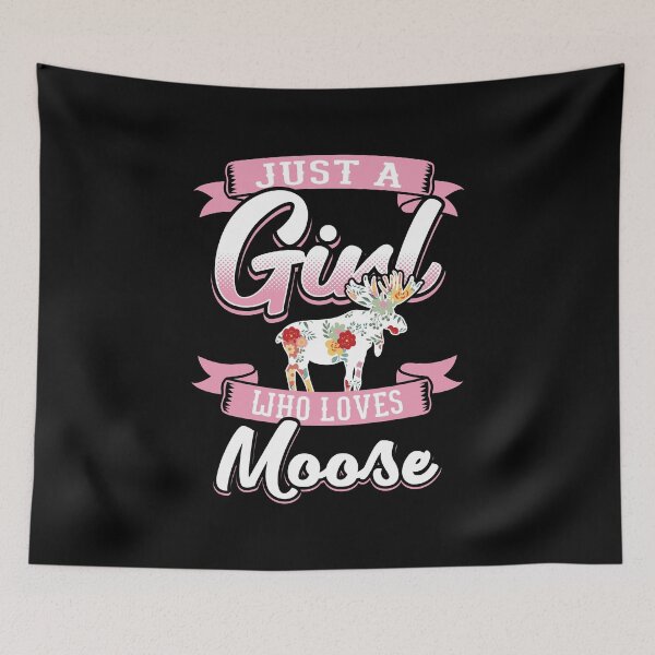 Item preview, Girl Loves Moose Spirit Animal Pink Gift Idea designed and sold by haselshirt.