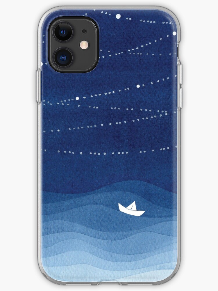 Girlande Aus Sternen 2 Blaues Aquarell Iphone Hulle Cover Von Vapinx Redbubble