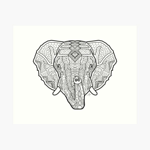 Norse Elephant Art Print