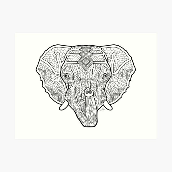 Norse Elephant Art Print