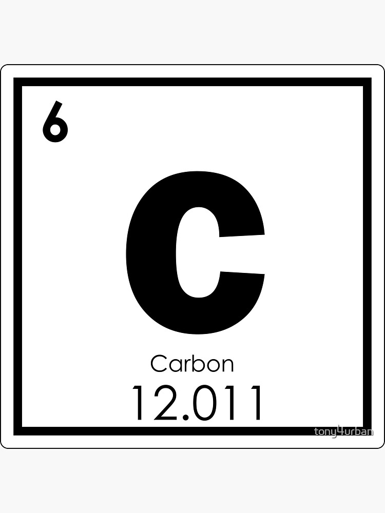 Carbon　Sale　Redbubble　chemical　Sticker　element