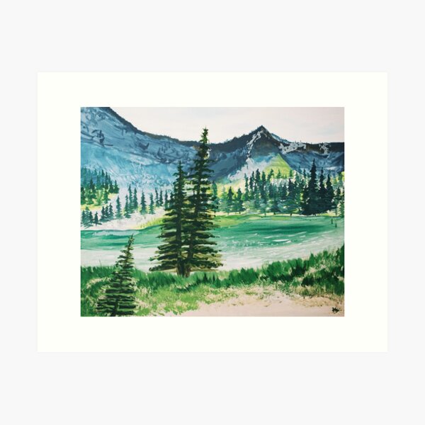 Alaskan Mountain Range Art Print