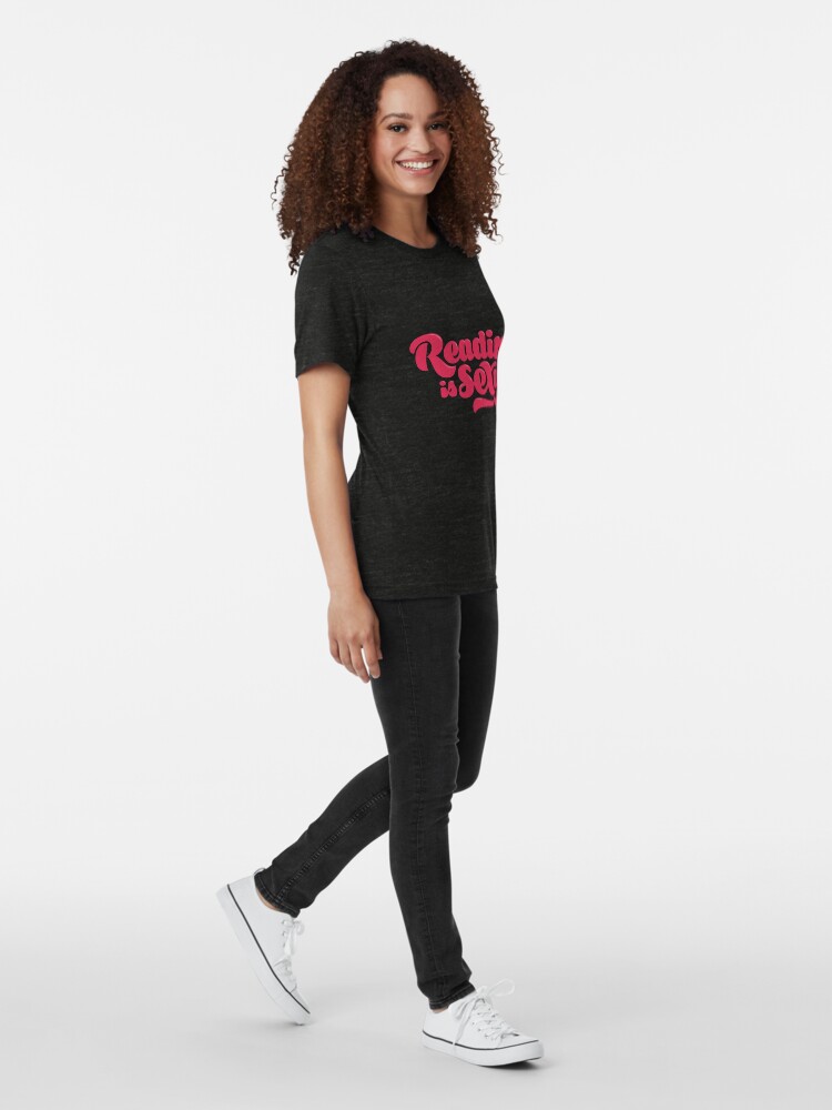 Alternate view of Reading is Sexy Tri-blend T-Shirt