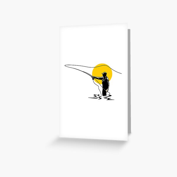 Fly Fishing - Fisherman Gift Greeting Card for Sale by