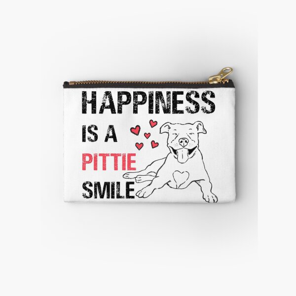 Item preview, Happiness is a Pittie Smile, Smiling Pitbull designed and sold by Furkid Studio.