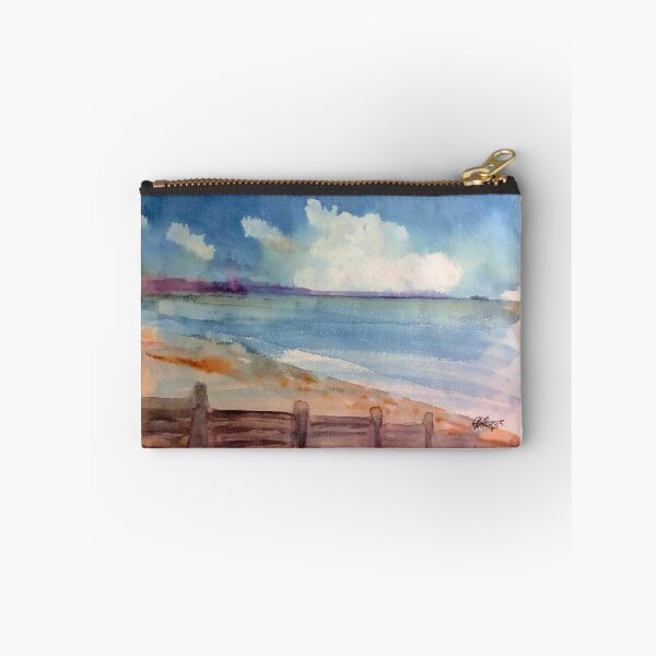 Item preview, Watercolour painting of a sunny Spring day at Whitstable West Beach designed and sold by Double Dutch Designs.
