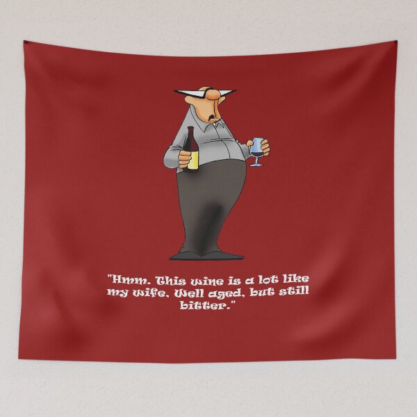 Item preview, Funny Wine and Wife Cartoon Humor designed and sold by abbottoons.
