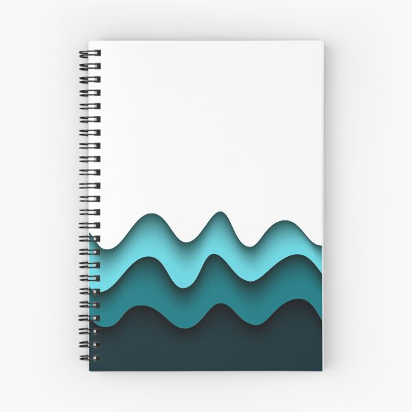 Item preview, Paper cut blue waves in 3d style. designed and sold by illucesco.