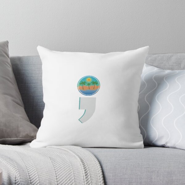 Semicolon Logo Throw Pillow