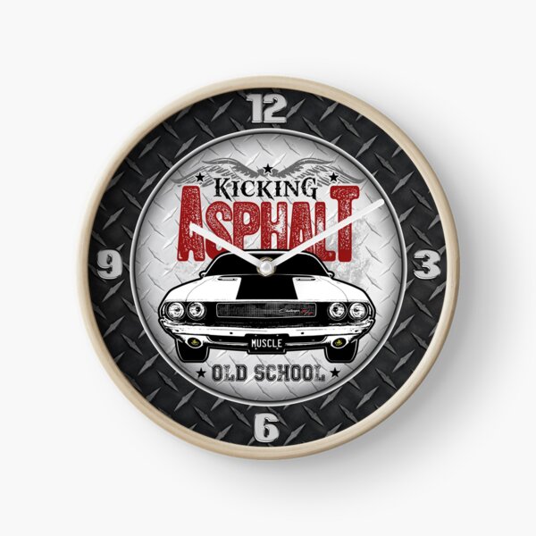 Kickin' Asphalt Old School - Challenger Clock Clock
