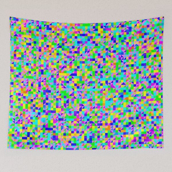 Item preview, Geometric pattern with colorful triangles and squares designed and sold by Tae Mi.