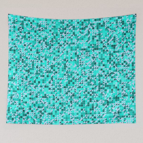 Item preview, Geometric pattern with colorful triangles and squares designed and sold by Tae Mi.