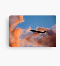 ...landing in clouds Canvas Print