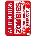 Zombies Beyond This Point Keep Out Zombie Sign With Blood Splash Ipad Case Skin By Alma Studio Redbubble