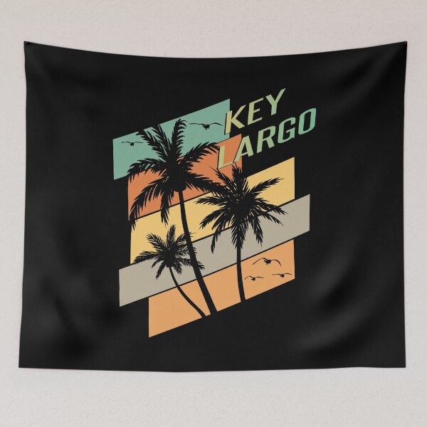Item preview, Retro Key Largo Florida Palms Seagulls Design designed and sold by KoolMoDee.