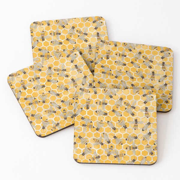 Item preview, Bees on Honeycomb designed and sold by Amy Hadden.