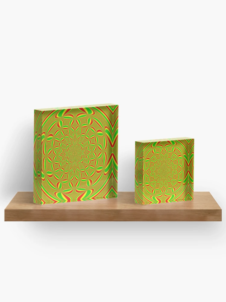 Thumbnail 3 of 5, Acrylic Block, Reggae Vortex designed and sold by RJBPhotoDesign.