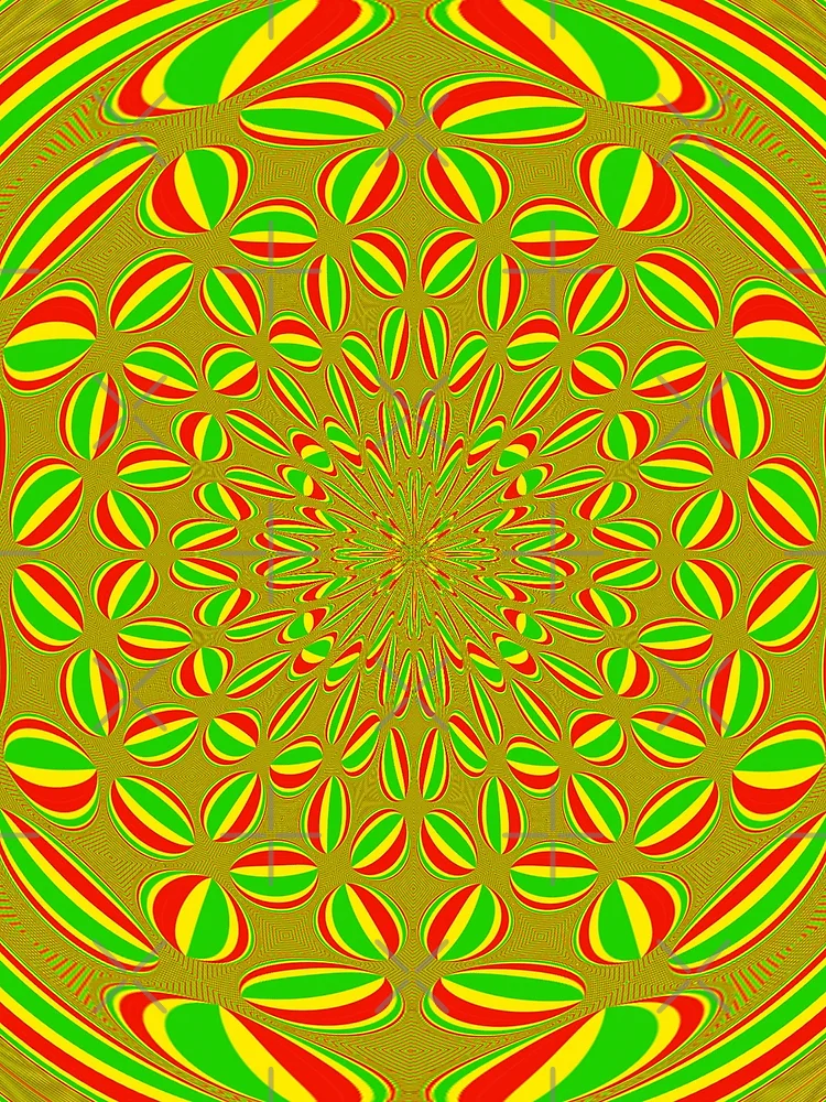 Thumbnail 3 of 3, Scarf, Reggae Vortex designed and sold by RJBPhotoDesign.