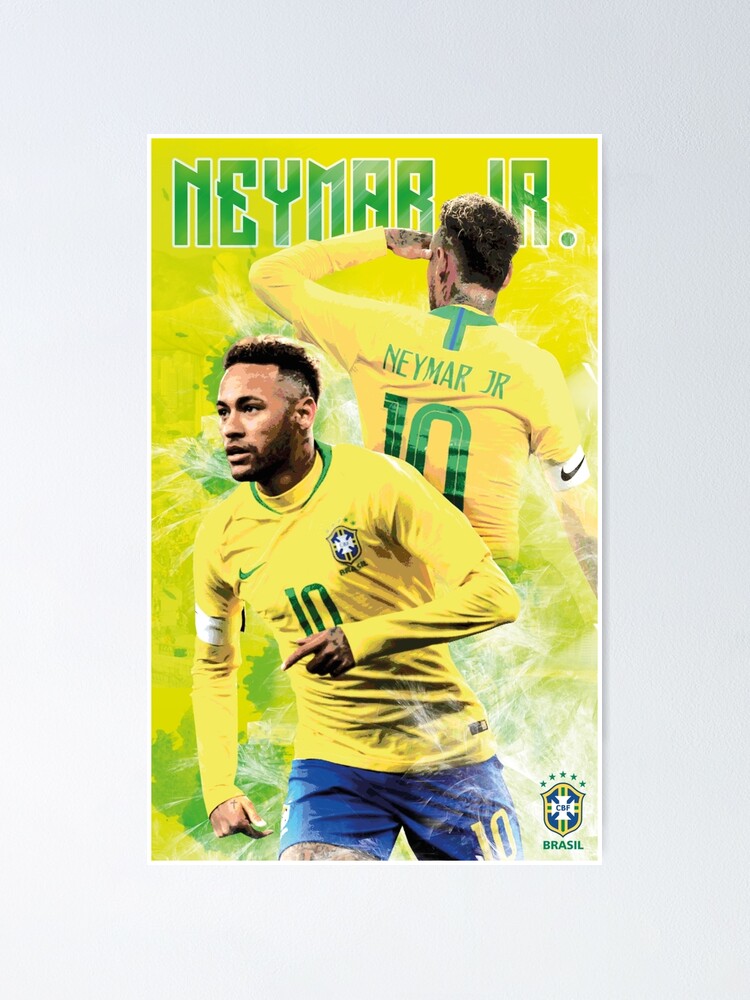 Neymar Jr Aus Brasilien Plakatgestaltung Poster Von Kias93 Redbubble