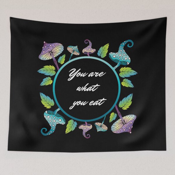 Item preview, Magic green mushrooms eat quotes designed and sold by Anna Zakharova.