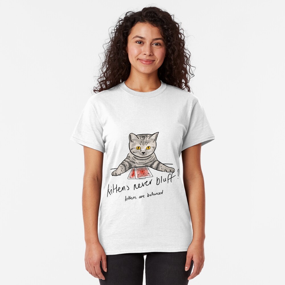 Bluffing Poker Kitten Classic T-Shirt