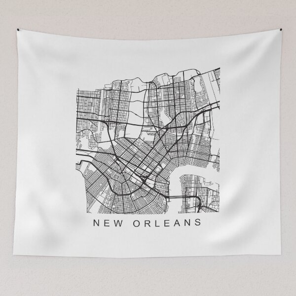 Item preview, New Orleans Minimalist City Street Map Dark Design designed and sold by Andrewkgolf.