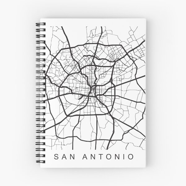 Item preview, San Antonio TX Minimalist City Street Map Dark Design designed and sold by Andrewkgolf.