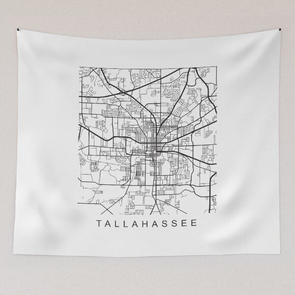 Item preview, Tallahassee FL Minimalist City Street Map Dark Design designed and sold by Andrewkgolf.