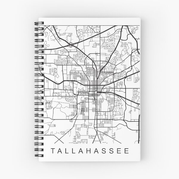 Item preview, Tallahassee FL Minimalist City Street Map Dark Design designed and sold by Andrewkgolf.