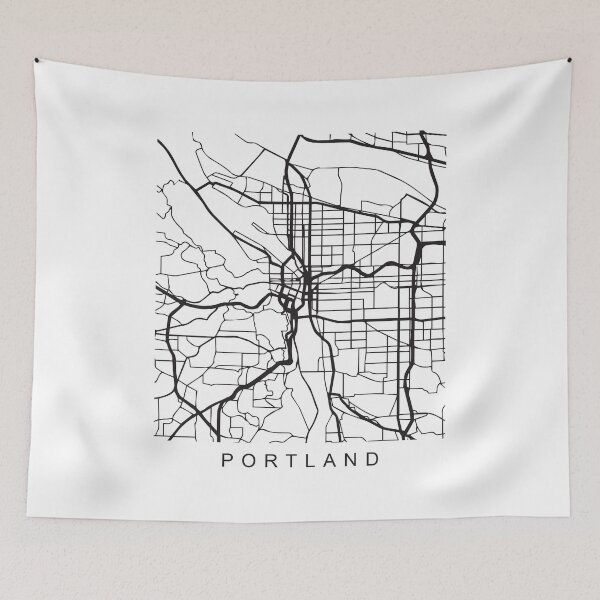 Item preview, Portland OR Minimalist City Street Map Dark Design designed and sold by Andrewkgolf.