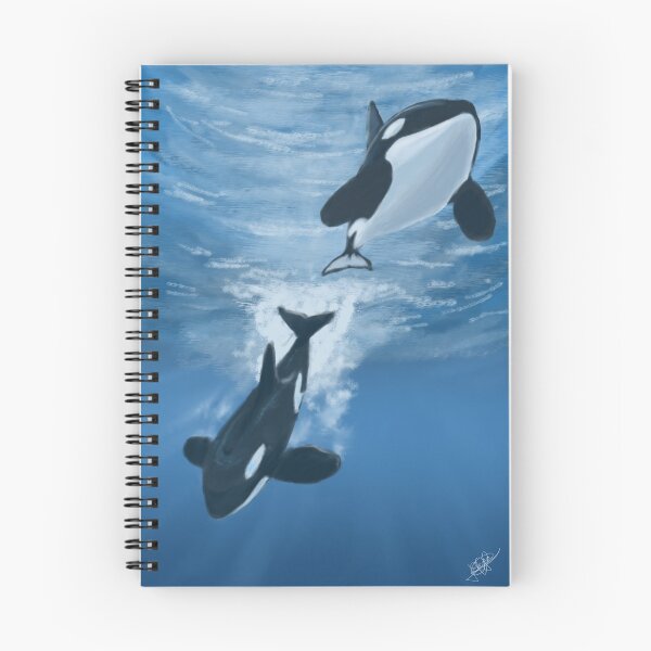Item preview, Orcas in the sea designed and sold by Eleanarte.
