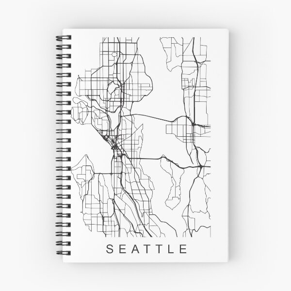 Item preview, Seattle WA Minimalist City Street Map Dark Design designed and sold by Andrewkgolf.