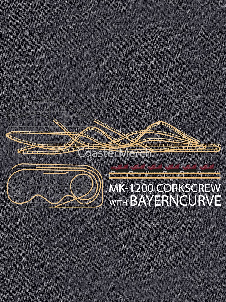 Corkscrew at Alton Towers Blueprint Design - Rollercoaster by CoasterMerch