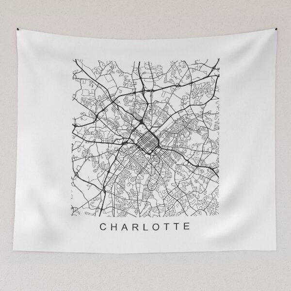 Item preview, Charlotte NC Minimalist City Street Map Dark Design designed and sold by Andrewkgolf.