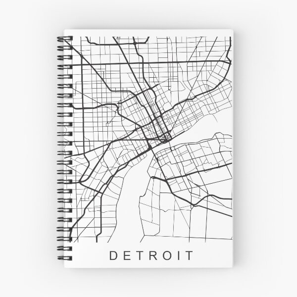 Item preview, Detroit MI Minimalist City Street Map Dark Design designed and sold by Andrewkgolf.
