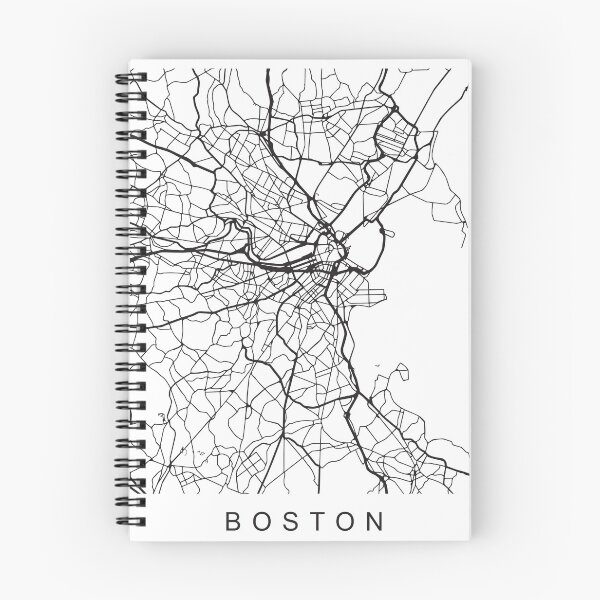 Item preview, Boston MA Minimalist City Street Map Dark Design designed and sold by Andrewkgolf.