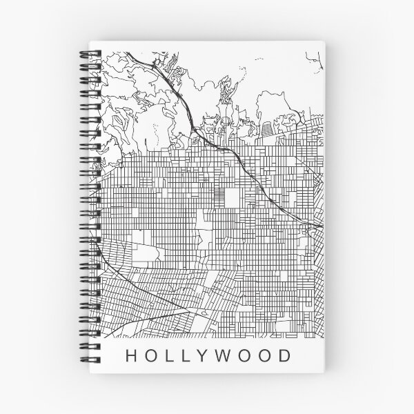 Item preview, Hollywood Minimalist City Street Map Dark Design designed and sold by Andrewkgolf.