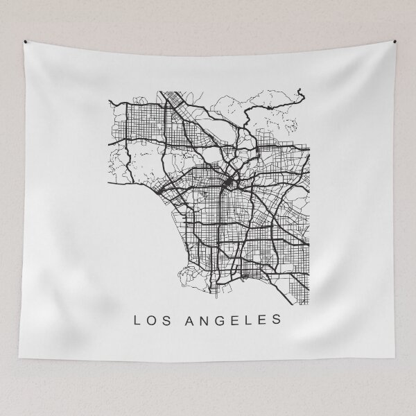 Item preview, Los Angeles LA Minimalist City Street Map Dark Design designed and sold by Andrewkgolf.