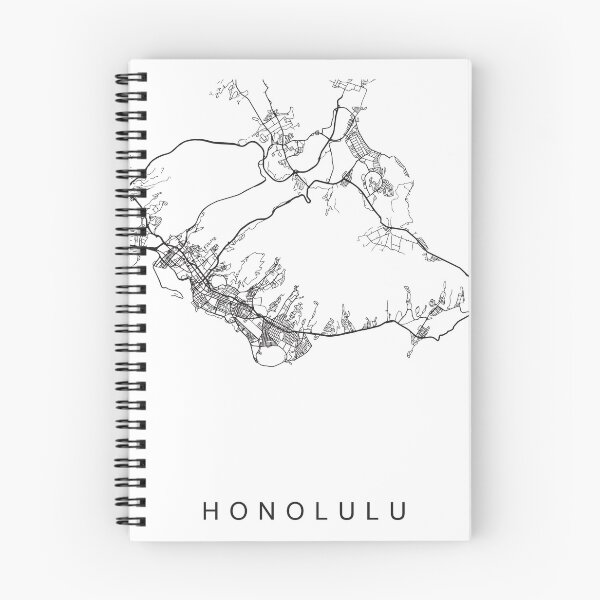Item preview, Honolulu HI Minimalist City Street Map Dark Design designed and sold by Andrewkgolf.