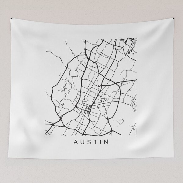 Item preview, Austin TX Minimalist City Street Map Dark Design designed and sold by Andrewkgolf.