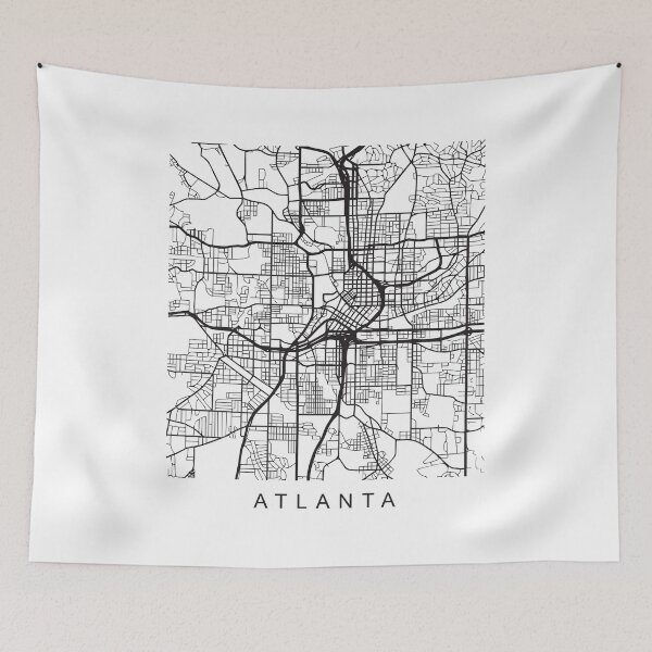 Item preview, Atlanta GA Minimalist City Street Map Dark Design designed and sold by Andrewkgolf.