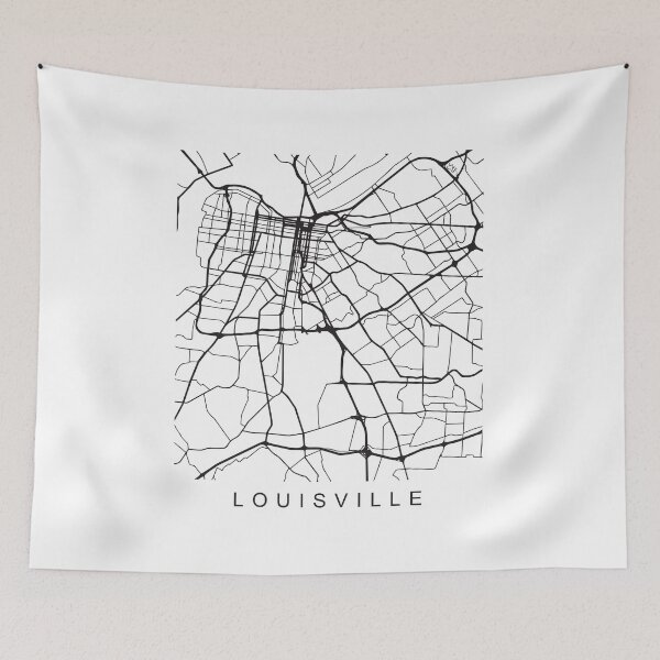 Item preview, Louisville Minimalist City Street Map Dark Design designed and sold by Andrewkgolf.