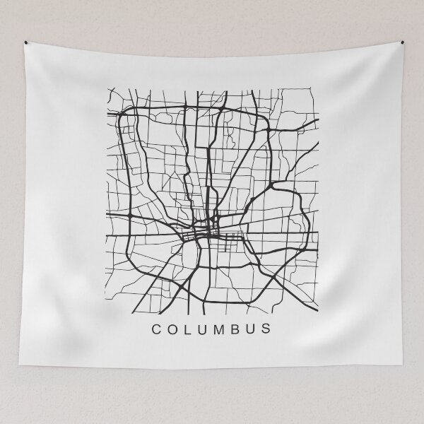 Item preview, Columbus OH Minimalist City Street Map Dark Design designed and sold by Andrewkgolf.